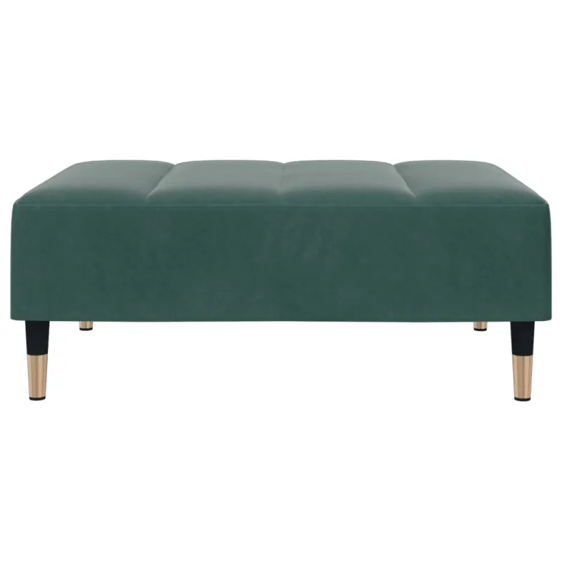 Dvivietė sofa-lova su pakoja, tamsiai žalios spalvos, aksomas