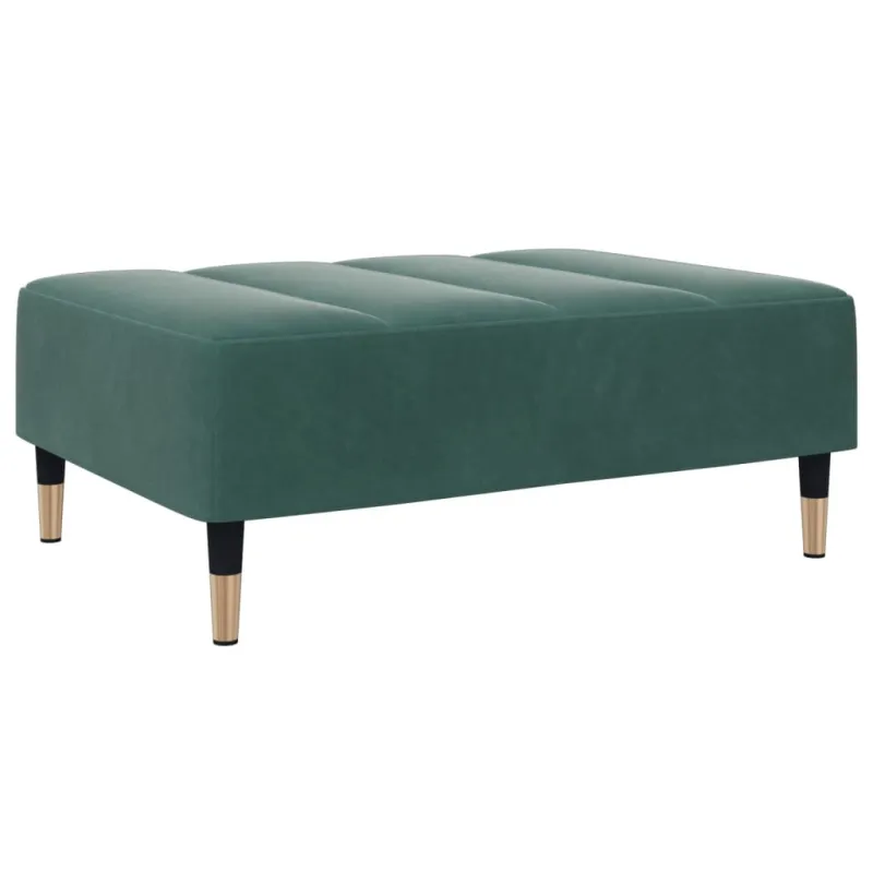 Dvivietė sofa-lova su pakoja, tamsiai žalios spalvos, aksomas