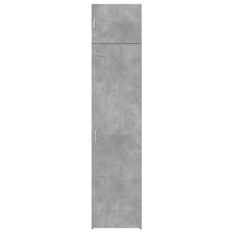 Siaura spintelė daiktams, betono pilka, 50x42,5x225cm, mediena