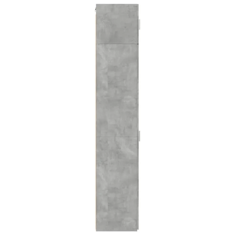 Siaura spintelė daiktams, betono pilka, 50x42,5x225cm, mediena