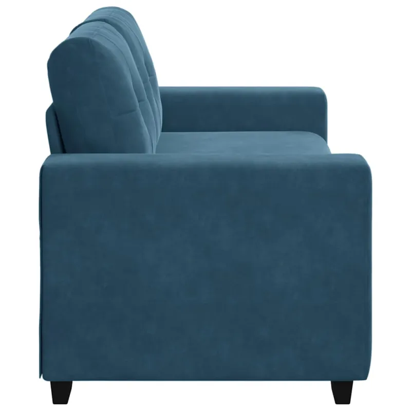 Dvivietė sofa, mėlyna, 180x77x82 cm, aksomas