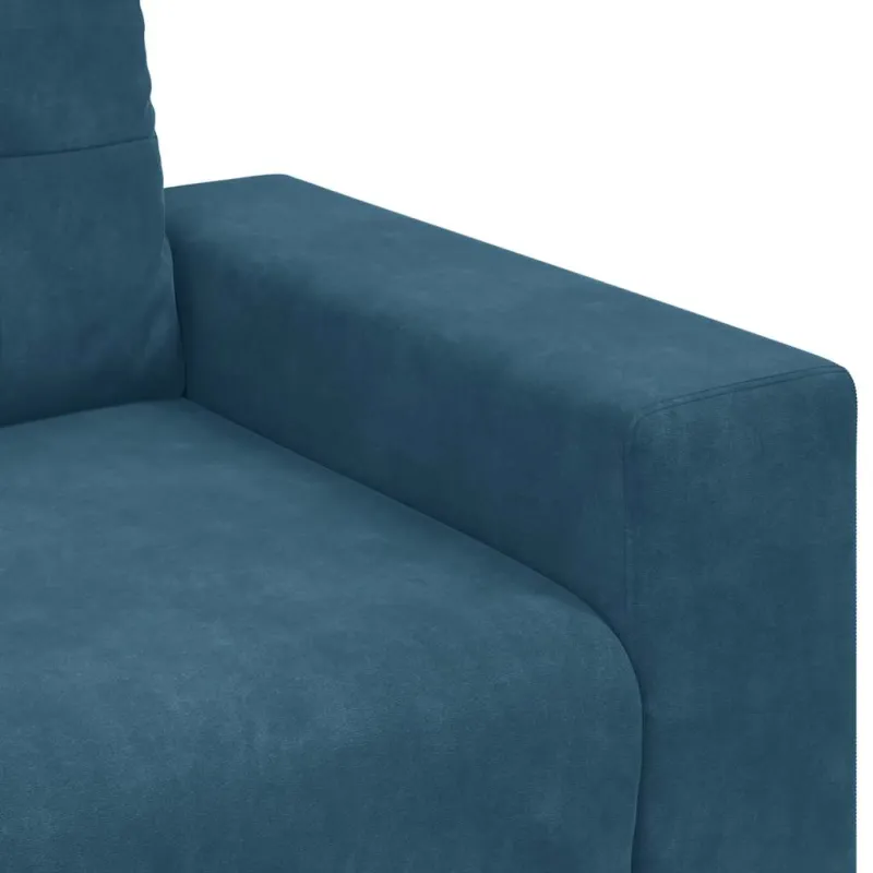 Dvivietė sofa, mėlyna, 180x77x82 cm, aksomas