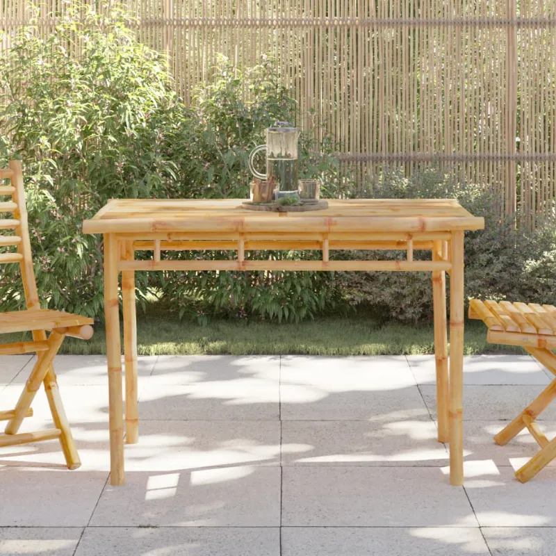 Sodo ruokapöytä, 110x55x75 cm, bambu
