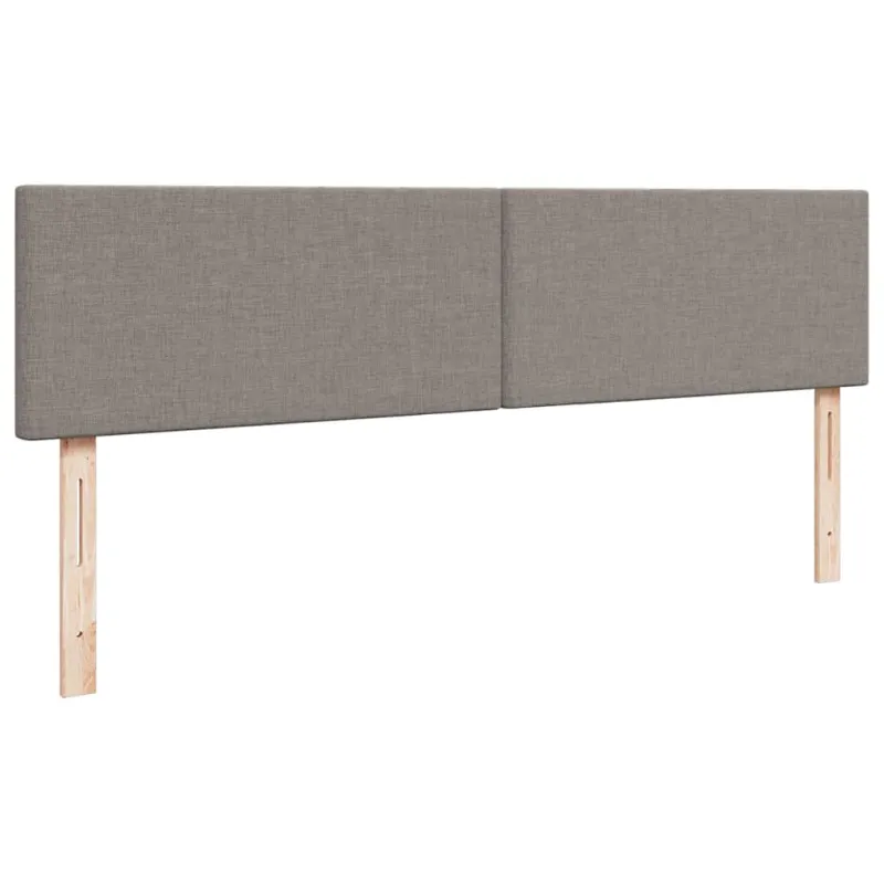 Osmanų lovos rėmas su čiužiniu, taupe, 160x200 cm, audinys