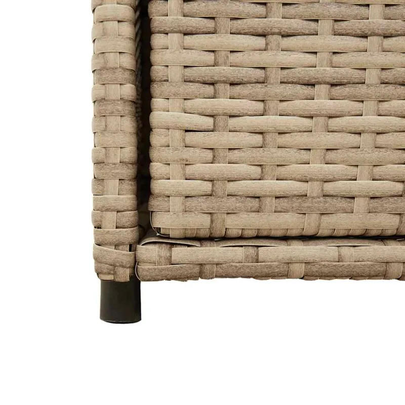 Sodo spintelė daiktams, smėlio, 105x55x113cm, poliratanas