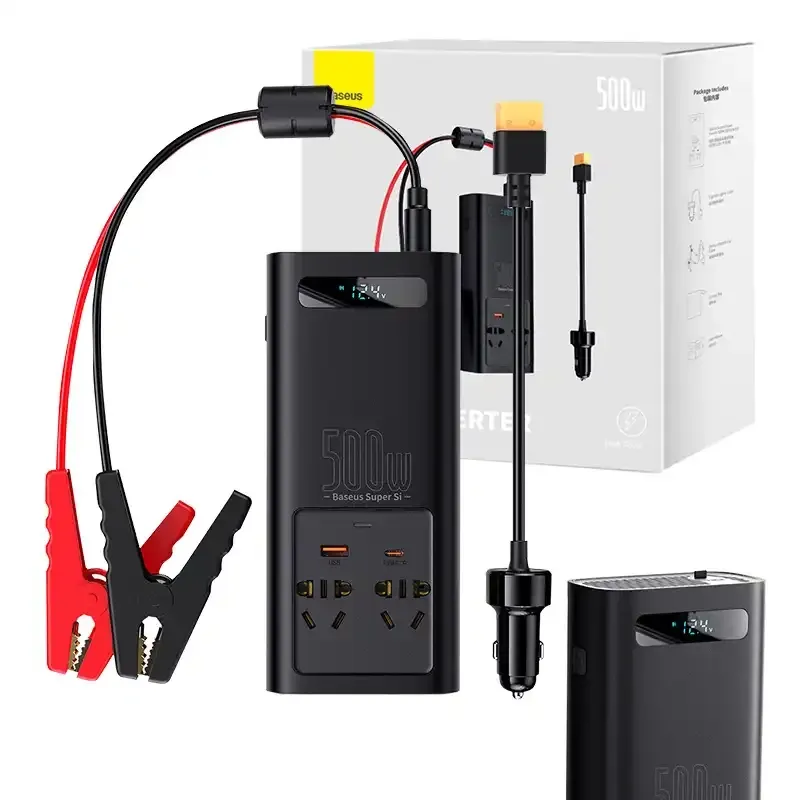 Power Inverter Baseus 500W (220V CN/EU) (black) universal