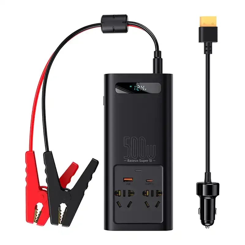 Power Inverter Baseus 500W (220V CN/EU) (black) universal