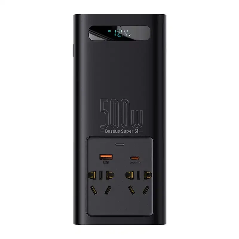 Power Inverter Baseus 500W (220V CN/EU) (black) universal