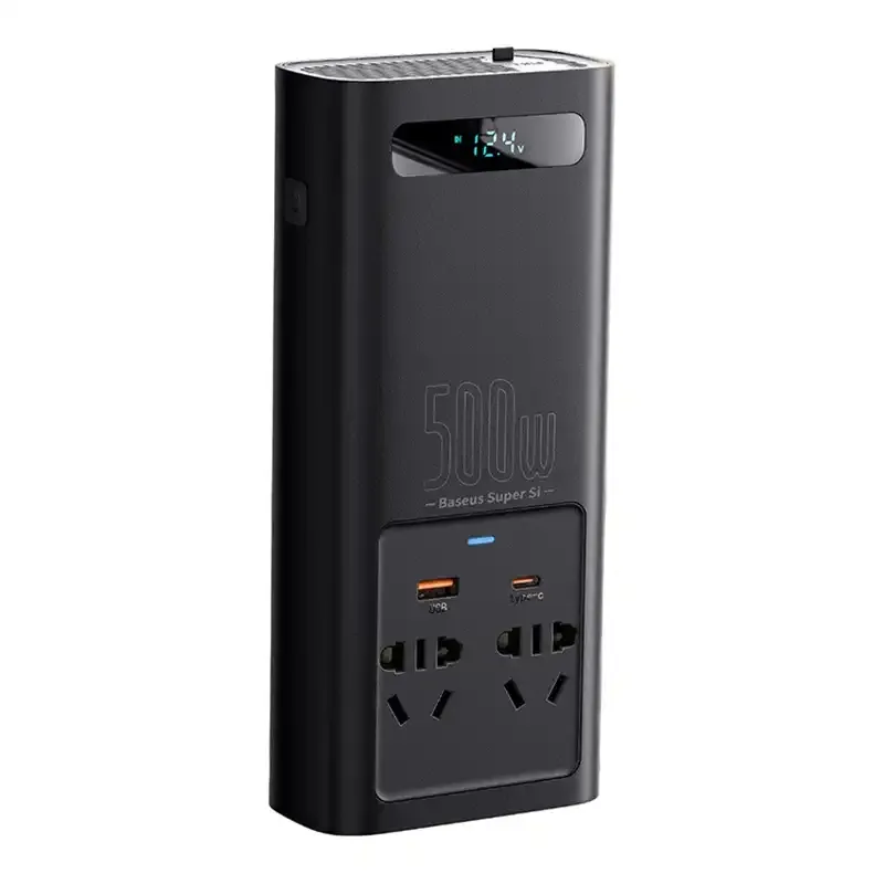 Power Inverter Baseus 500W (220V CN/EU) (black) universal