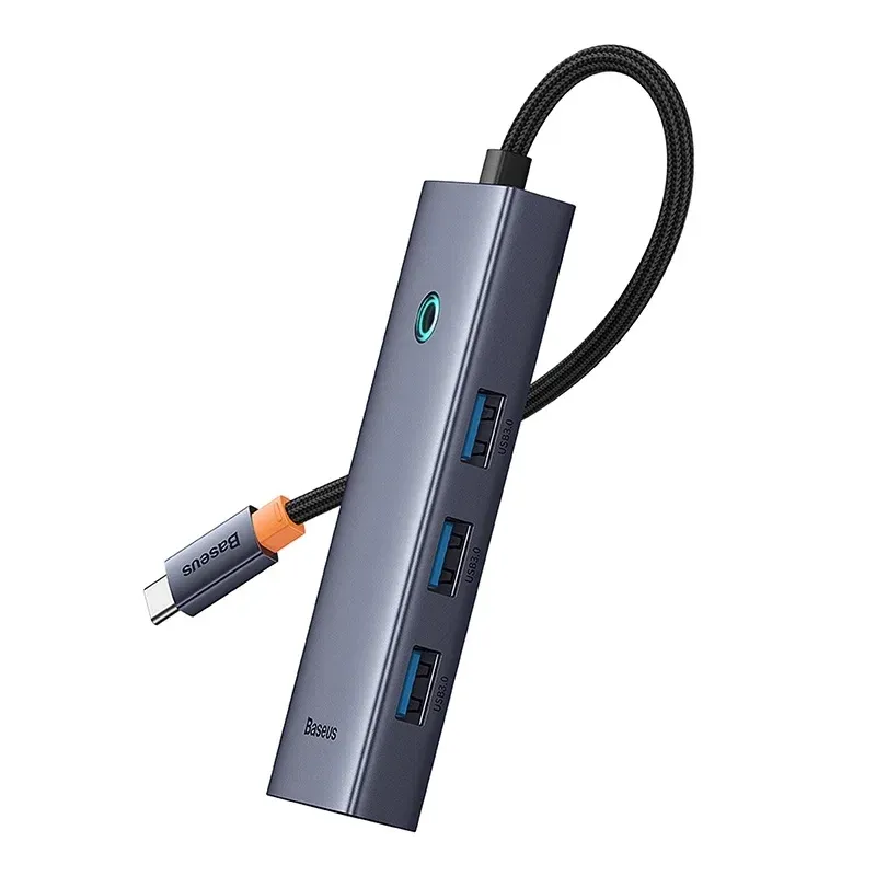 5-in-1 Hub Baseus UltraJoy Series USB-C to HDMI4K@30Hz+3xUSB 3.0+1xPD (grey) universal