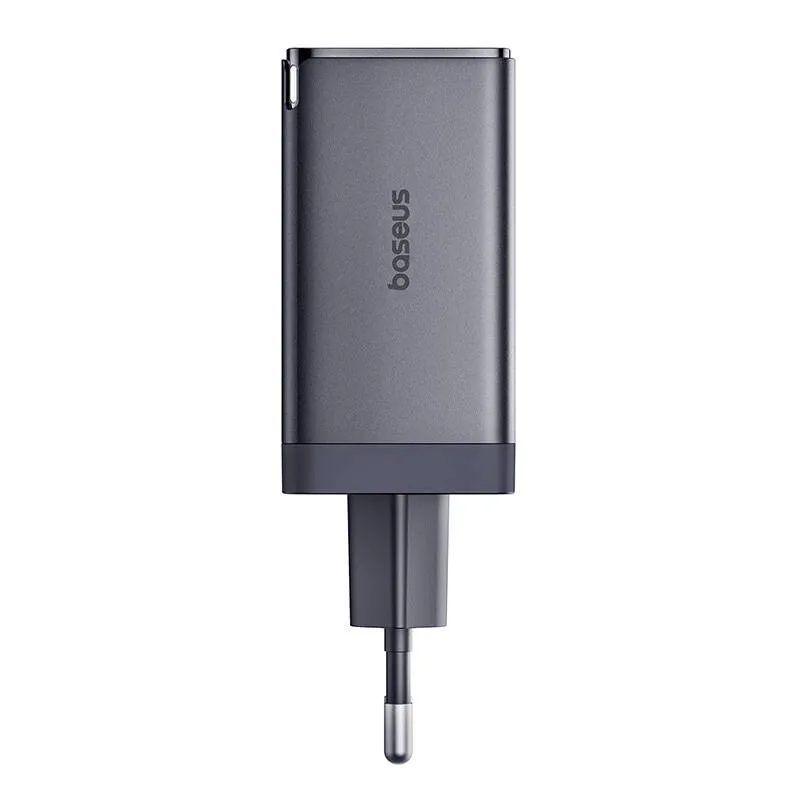 Wall charger Baseus GaN5 2x USB-C + USB, 65W + cable 1m (grey) universal