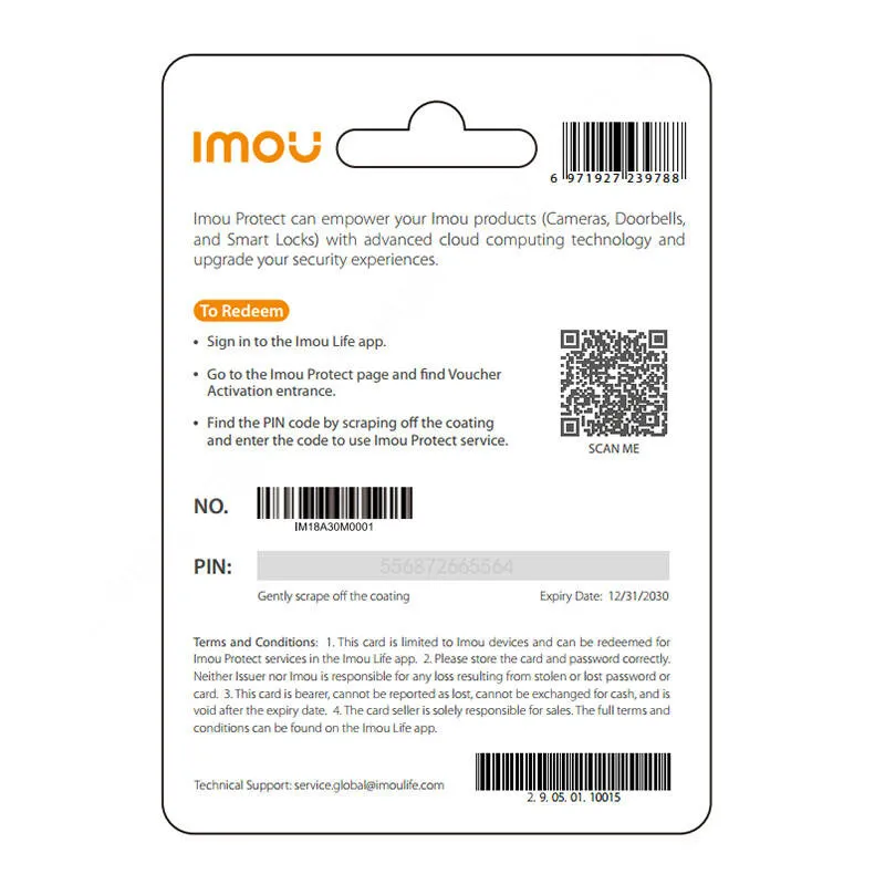 IMOU Protect Basic Gift Card (Annual Plan) universal