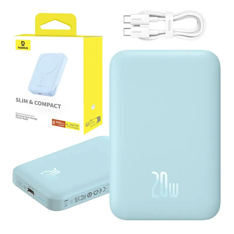 Powerbank mini Baseus 6000 mAh 20W (blue) universal
