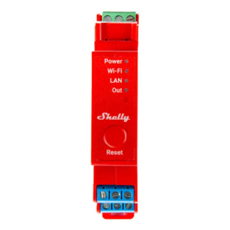 Shelly Pro 1PM DIN Rail Switch with Power measurement, 1 channel, WiFi/LAN universal