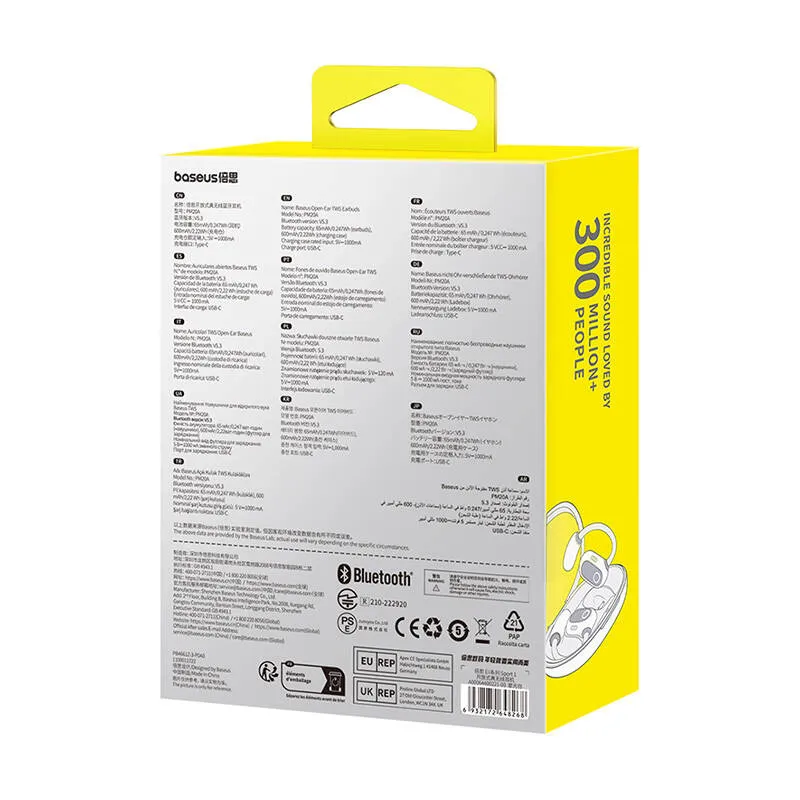 Earphones TWS Baseus Eli Sport 1, (white) universal