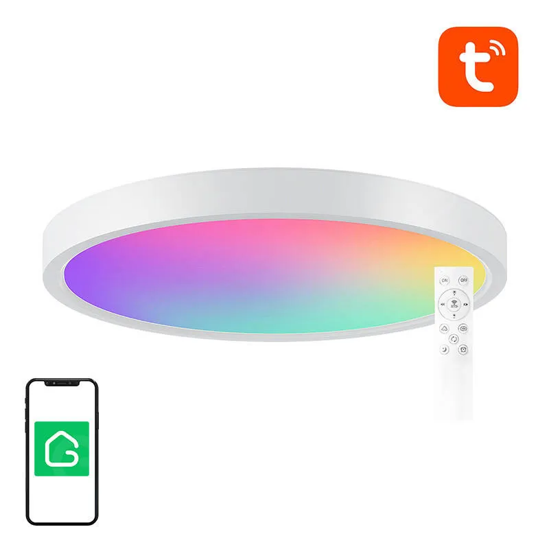 Smart ceiling lamp 30cm WiFi/Bluetooth 16M RGBCW Gosund LB12 1920lm Tuya + Remote Control. universal