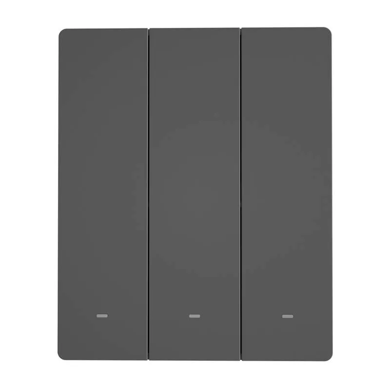 Smart WiFi wall switch SONOFF M5-3C-80 (3-channel, for frame, graphite) universal