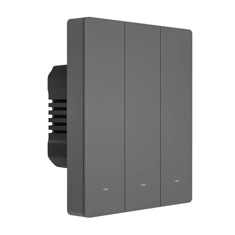 Smart WiFi wall switch SONOFF M5-3C-80 (3-channel, for frame, graphite) universal