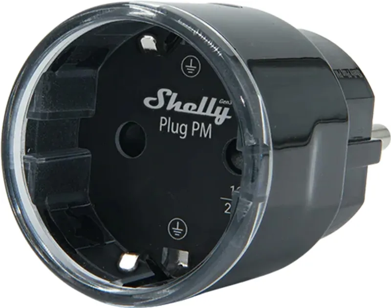 Shelly Plug PM Gen3 Matter 13A smart socket, black universal
