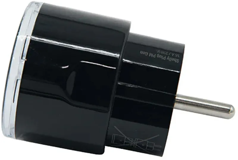 Shelly Plug PM Gen3 Matter 13A smart socket, black universal
