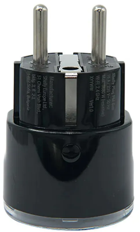 Shelly Plug PM Gen3 Matter 13A smart socket, black universal