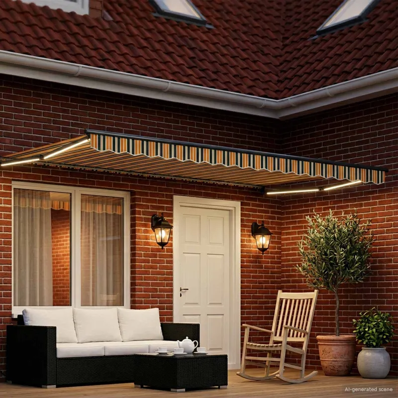 Rankinė ištraukiama markizė su LED 4,5 × 3 m