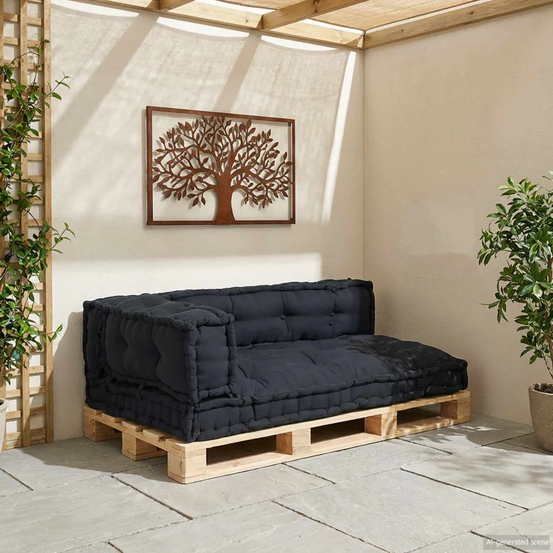 Šiuolaikinis sofos pagalvėlė 3 pcs Antracito 120 x 80 x 38 cm
