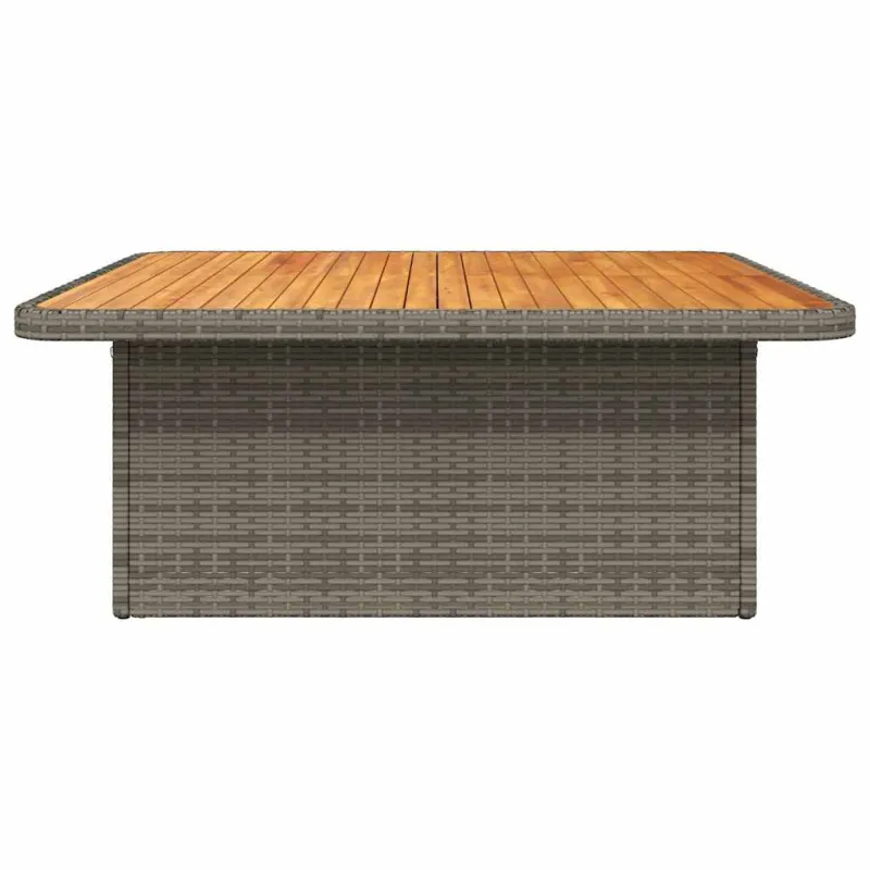 Sodo laud, hall, 110x110x71cm, polirattana/akatsiapuu