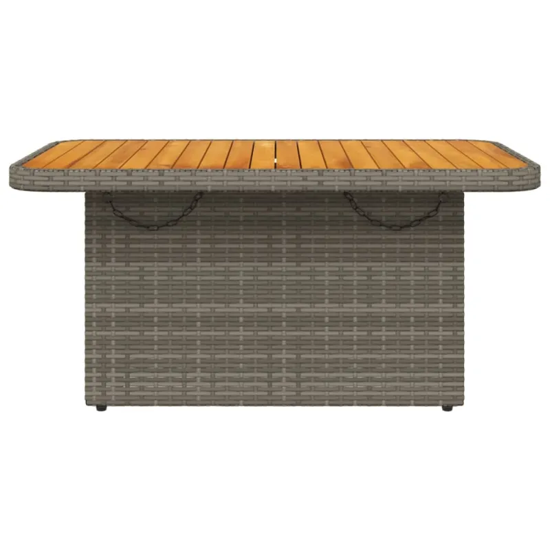 Sodo pöytätaso, harmaa, 90x55x71 cm, polyrattani ja akatiilauta