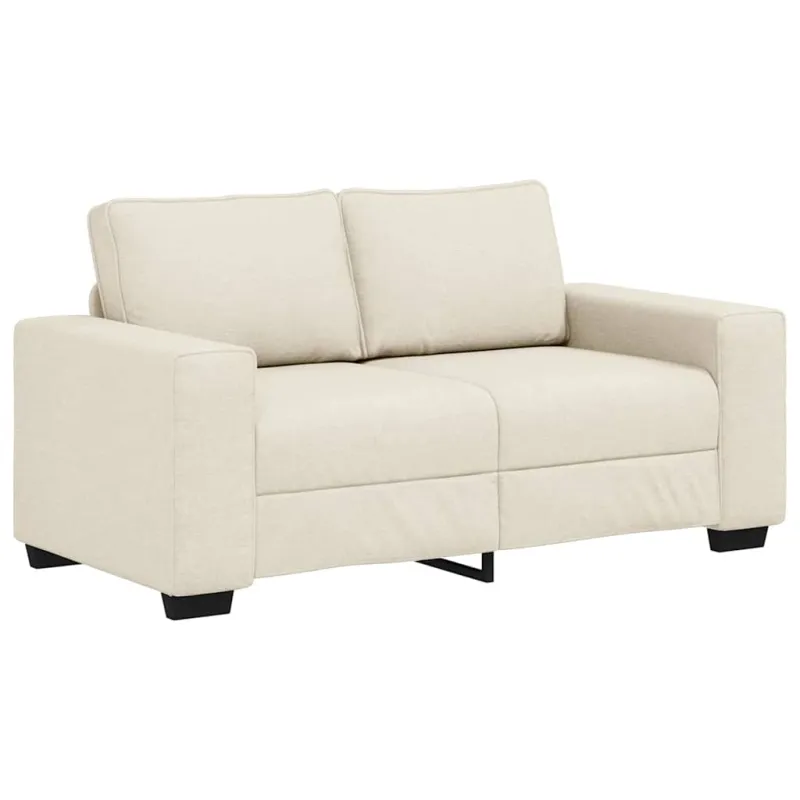 Sofa 3 pcs Smėlio 221 x 80 x 82 cm Lino mišinio audinys