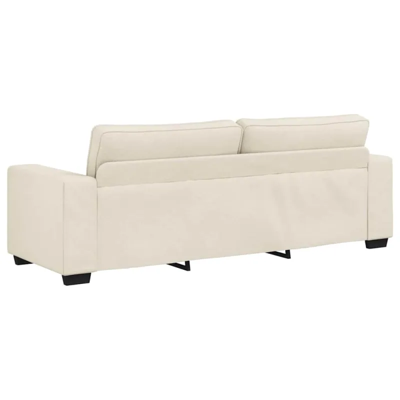 Sofa 3 pcs Smėlio 221 x 80 x 82 cm Lino mišinio audinys