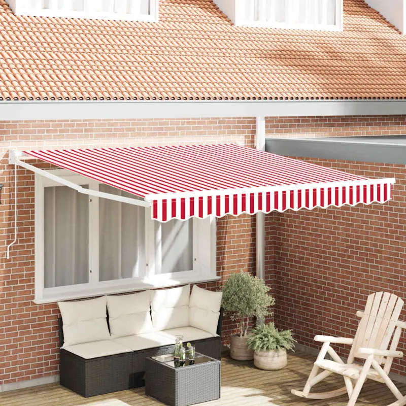Ištraukiama markizė Raudona ir balta 300 x 250 cm