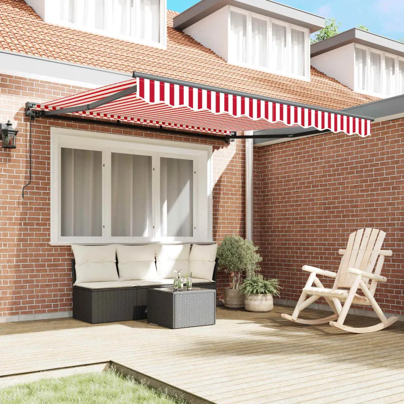 Markizės rėmas Raudona ir balta 300 x 250 cm