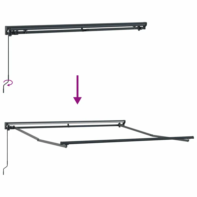 Markizės rėmas Raudona ir balta 300 x 250 cm