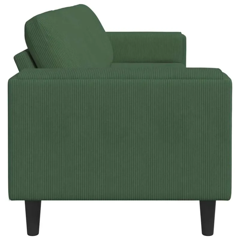 Sofa Tamsiai žalia 250 x 77 x 76 cm Kordūrinis audinys