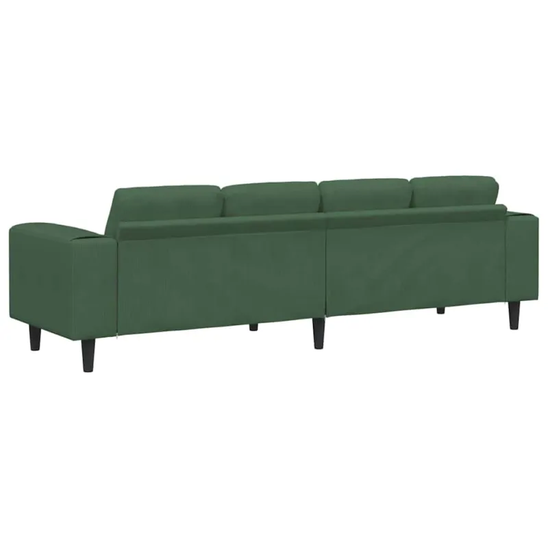 Sofa Tamsiai žalia 250 x 77 x 76 cm Kordūrinis audinys