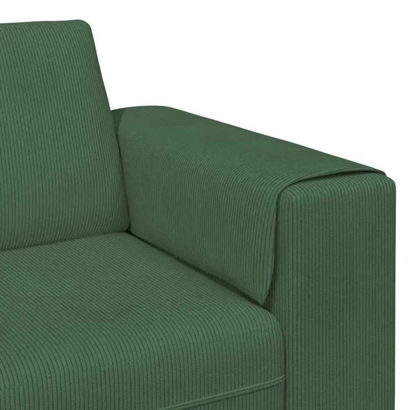 Sofa Tamsiai žalia 250 x 77 x 76 cm Kordūrinis audinys