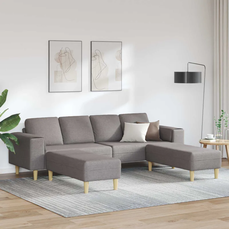 Svetainės sofa 3 pcs Taupe Poliesteris