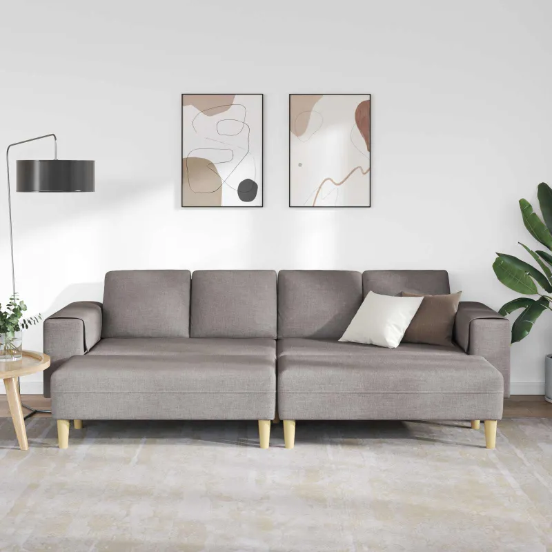Svetainės sofa 3 pcs Taupe Poliesteris