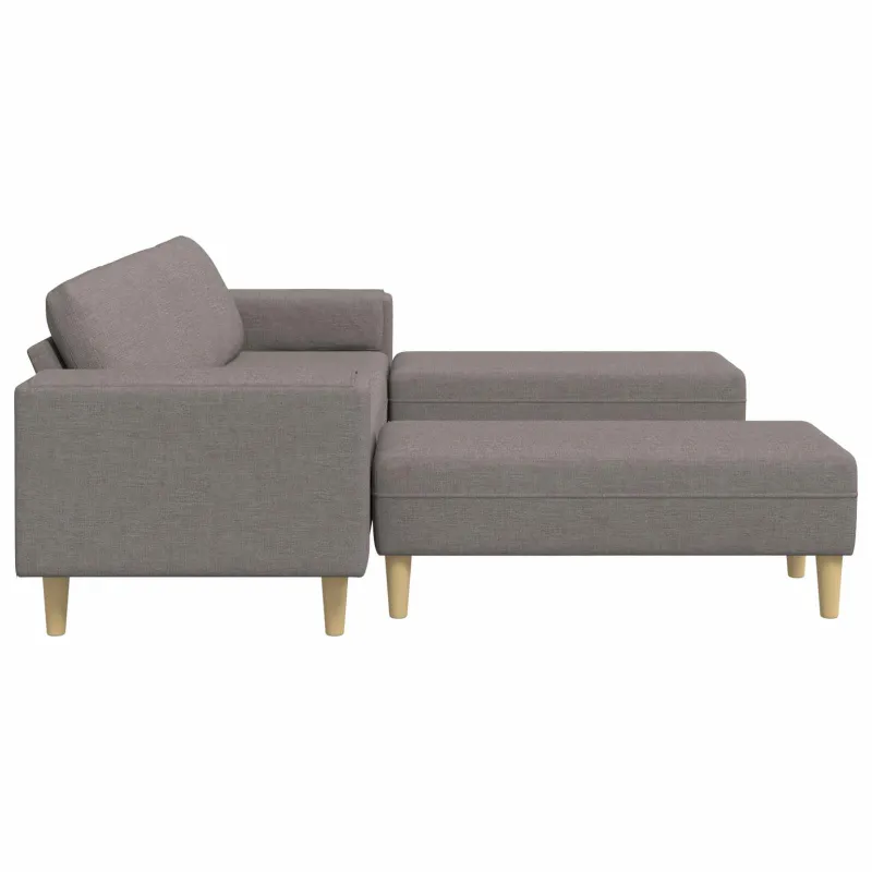 Svetainės sofa 3 pcs Taupe Poliesteris
