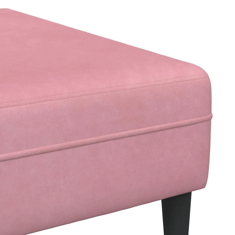 Svetainės sofa 3 pcs Rožinė 250 x 188 x 76 cm