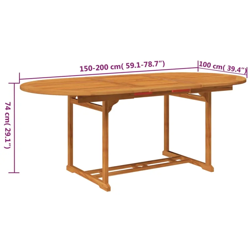 Sodo ruokailuryhmä, 5 osaa, akatiilista, 150-200 cm