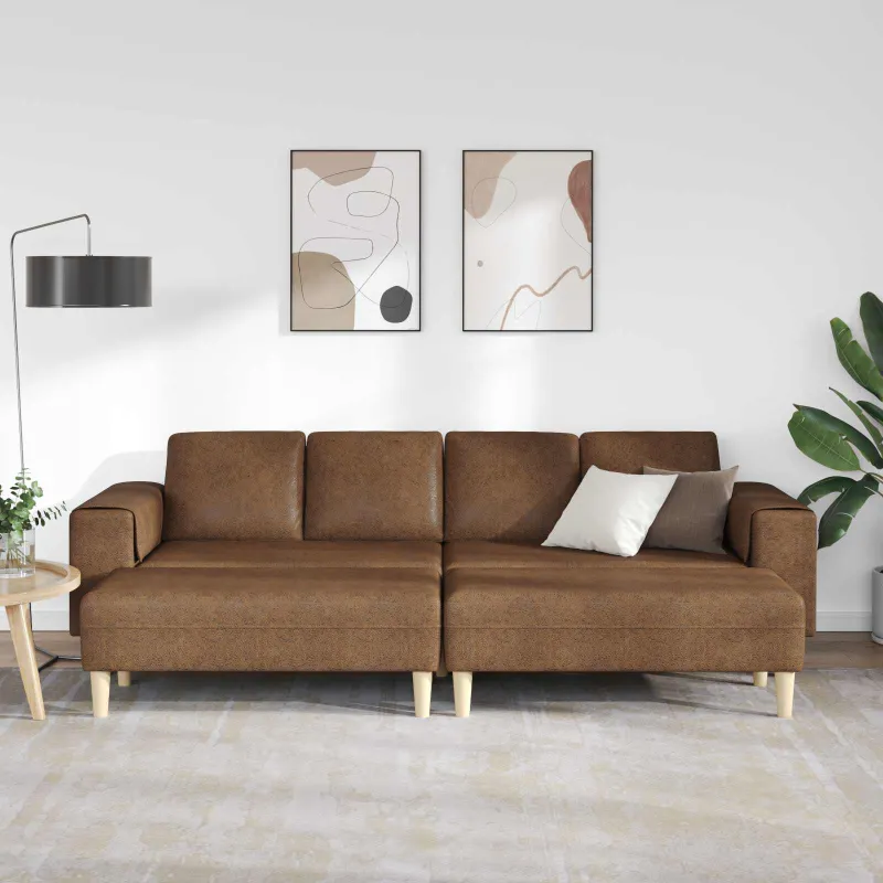 Svetainės sofa 3 pcs Ruda