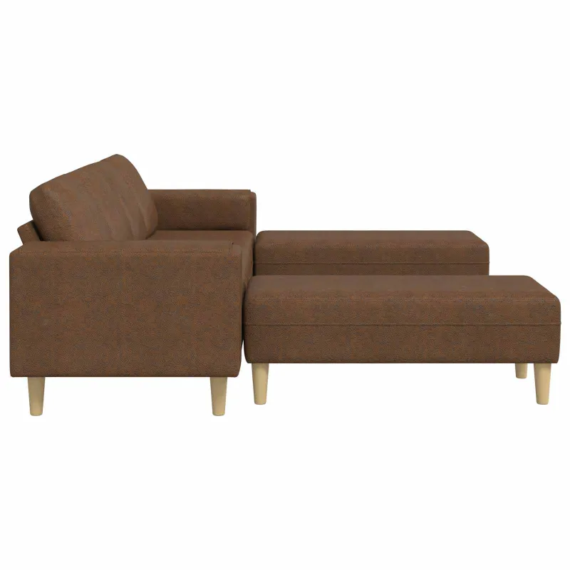 Svetainės sofa 3 pcs Ruda