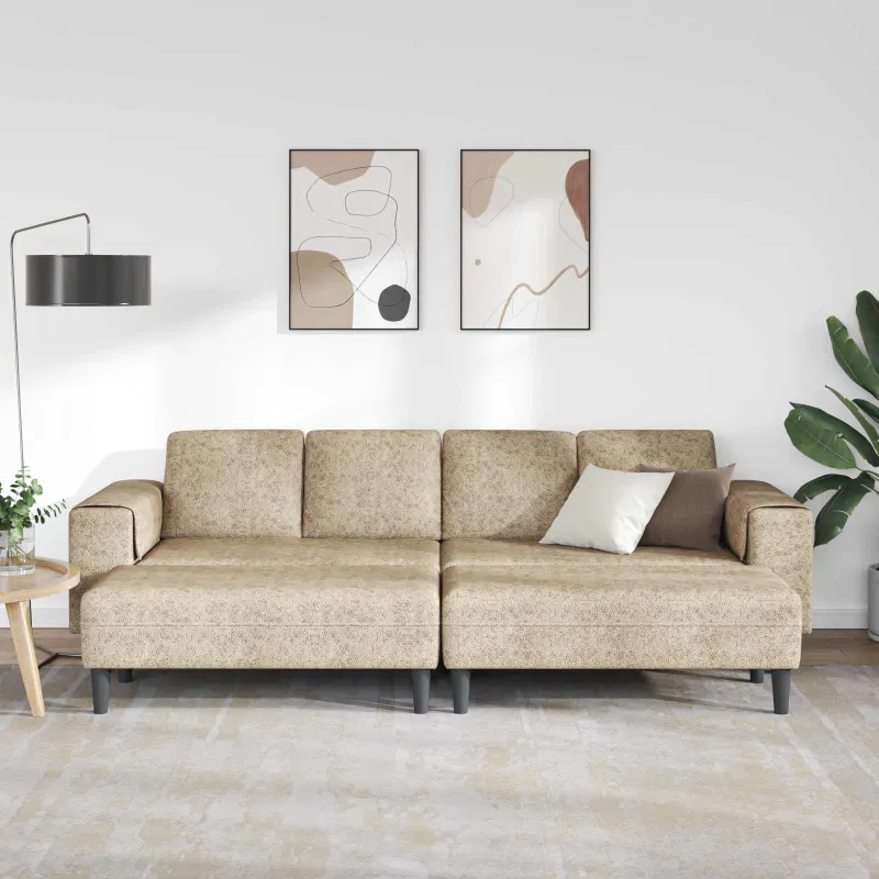 Svetainės sofa 3 pcs Šviesiai pilka