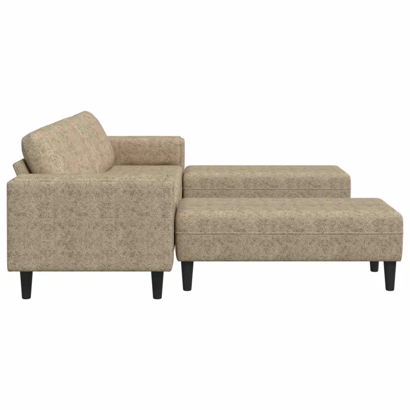 Svetainės sofa 3 pcs Šviesiai pilka