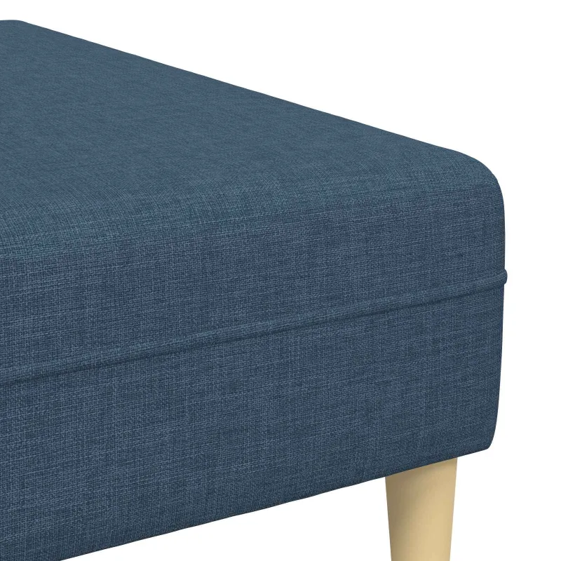 Sofa su pagalve 3 pcs Mėlyna audinys
