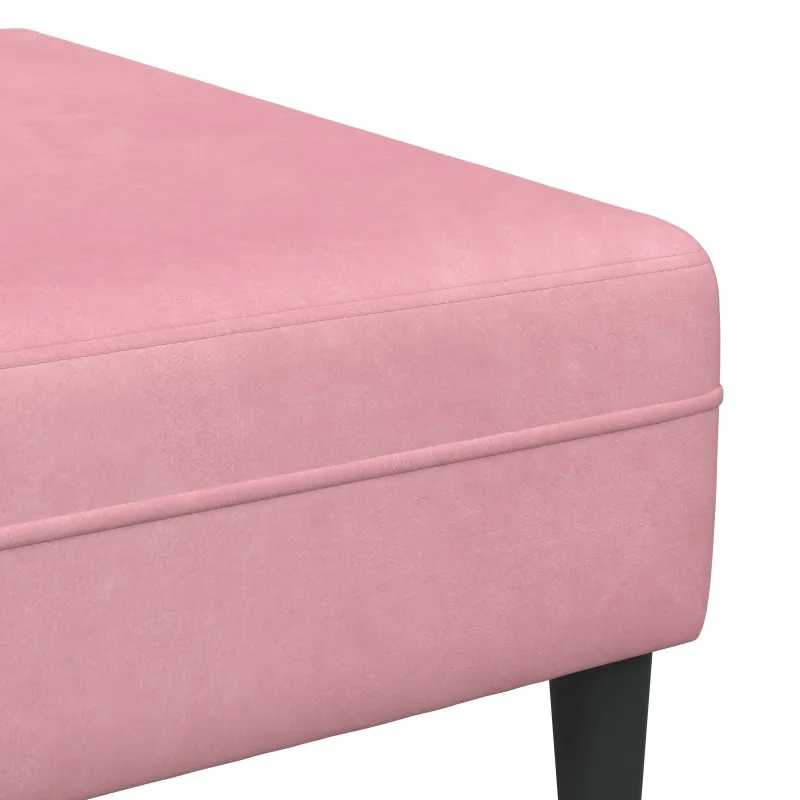 Sofa 3 pcs Rožinė 250 x 188 x 76 cm Aksomas