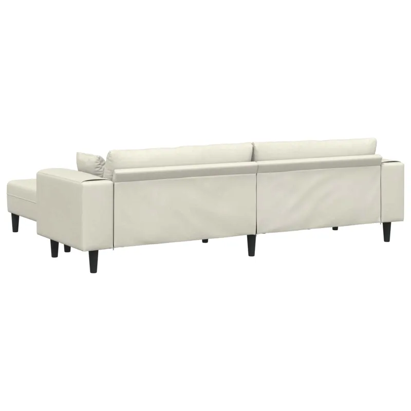 Sofa 3 pcs Kreminė 250 x 188 x 76 cm Aksomas