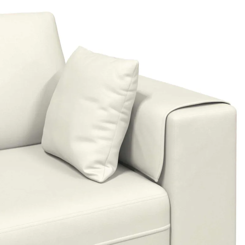Sofa 3 pcs Kreminė 250 x 188 x 76 cm Aksomas